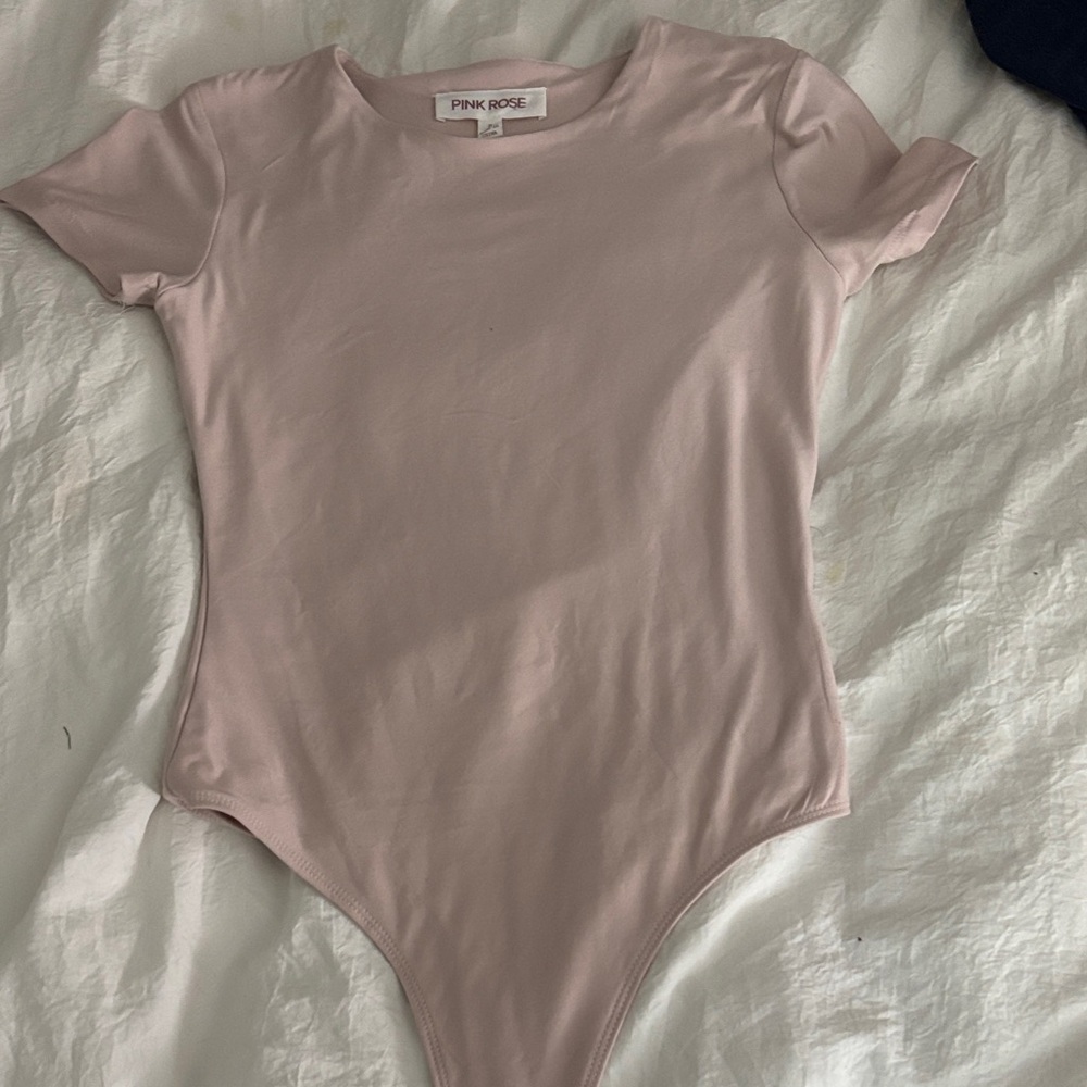 Pink Rose One Piece Bodysuit - Pink